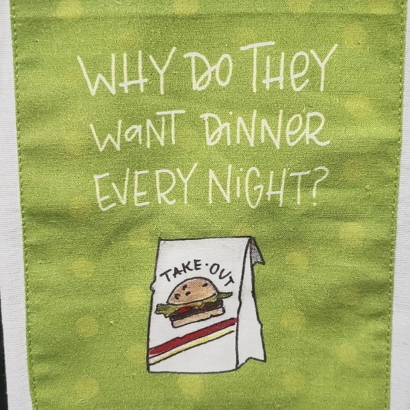 Brownlow Gifts "Why do they want dinner every night?" 100% Cotton Towel - Picture 2 of 7